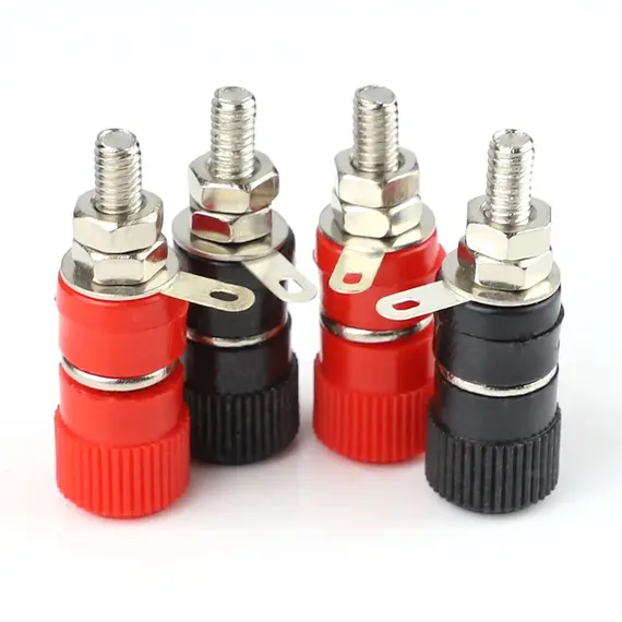 10 PCS  JS-910B 999B Binding Posts Terminals 4mm Banana Plug Socket 4mm Terminal Connector for Amplifier Arduino