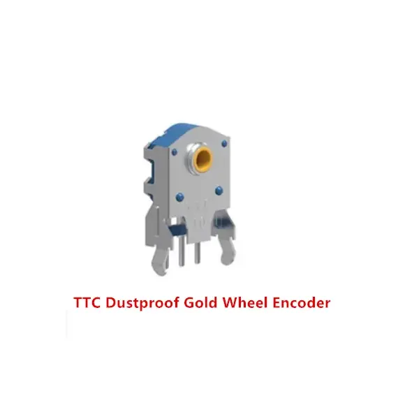 TTC Dustproof Decoder 7/8/9/10/11/12/13/14/15/16mm Rotary Mouse Scroll Gold Silver Wheel Encoder 1.74mm Hole 20-40g For PC Mouse