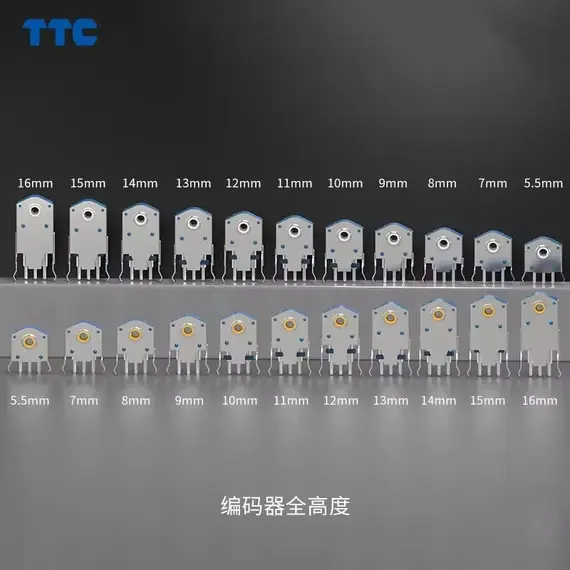 TTC Dustproof Decoder 7/8/9/10/11/12/13/14/15/16mm Rotary Mouse Scroll Gold Silver Wheel Encoder 1.74mm Hole 20-40g For PC Mouse