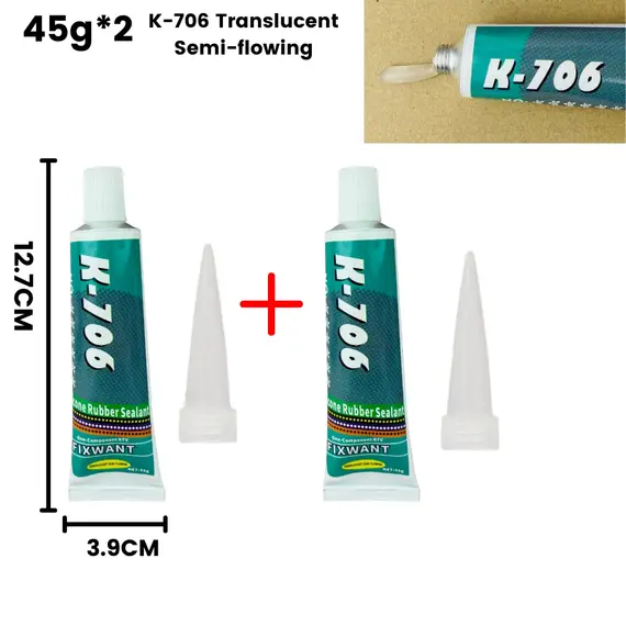 Silicone Industrial Adhesive 45g K-703 704 705 706 RTV Silicone Rubber Black White Transparent Electronic Component Sealing Glue