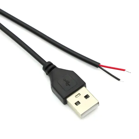 1/5/10PCS 5V Switch Power Supply Wire USB Male to 2 Core Connection Cable 501 Button ON OFF For LED Strip Lamp Bulb Light DIY
