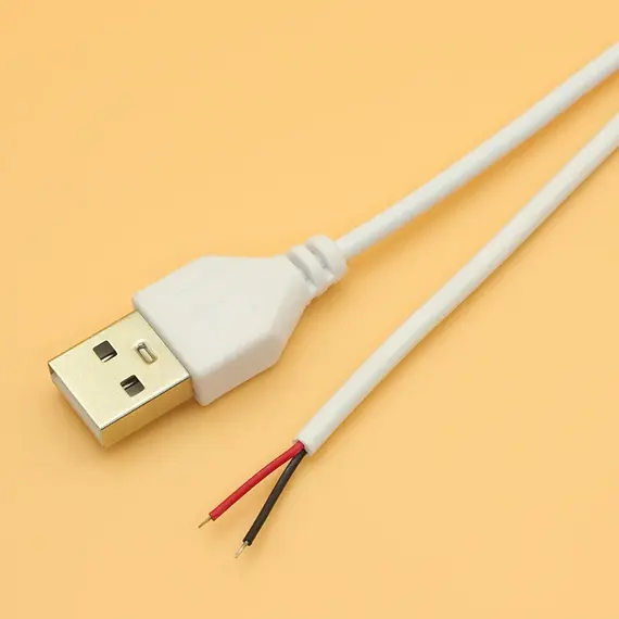1/5/10PCS 5V Switch Power Supply Wire USB Male to 2 Core Connection Cable 501 Button ON OFF For LED Strip Lamp Bulb Light DIY