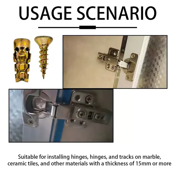 6*14mm Door Hinge Thread Repair Screws Short Expansion Wall Anchors Stripped Thread Repair Fixer Steel Self Tapping Screws