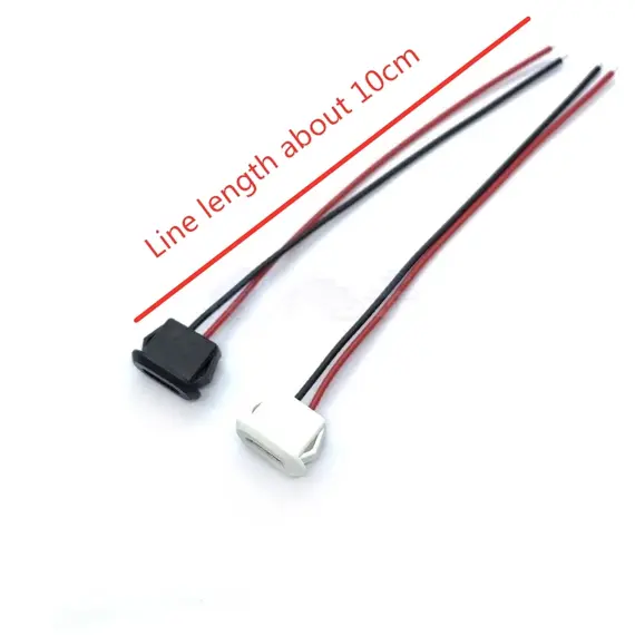 1-10pcs USB Type C 2pin Connector Jack Female Type-C With Card Buckle 3A Fast Charging Jack Port USB-C Charger Plug Socket