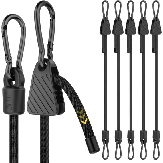 Adjustable Bungee Cord with Hooks 7-48 Inch Heavy Duty Elastic Tie Down Strap for Cargo Camping Bike Rack Tent