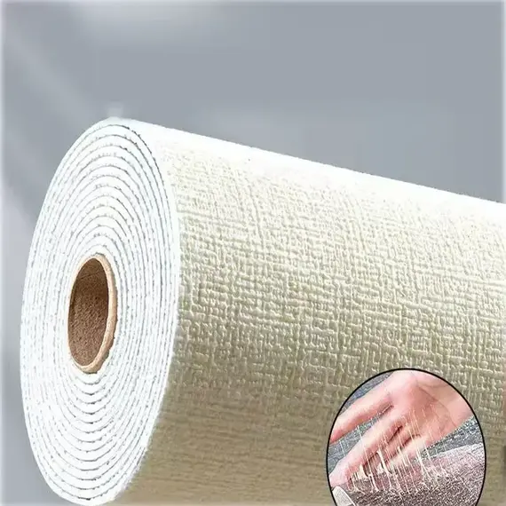 3D Imitation Linen Wallpaper Self-adhesive Thickened Background Wallpaper Bedroom Renovation Home Decor PVC Foam Wall Sticker