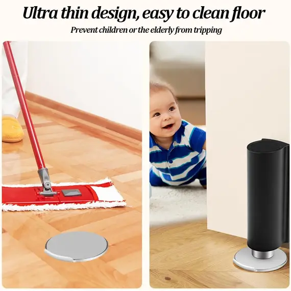 Stainless Steel Magnetic Door Stopper Self Adhesive Windproof Door Suction Doorstop Base Home Heavy Duty Door Hardware Holder