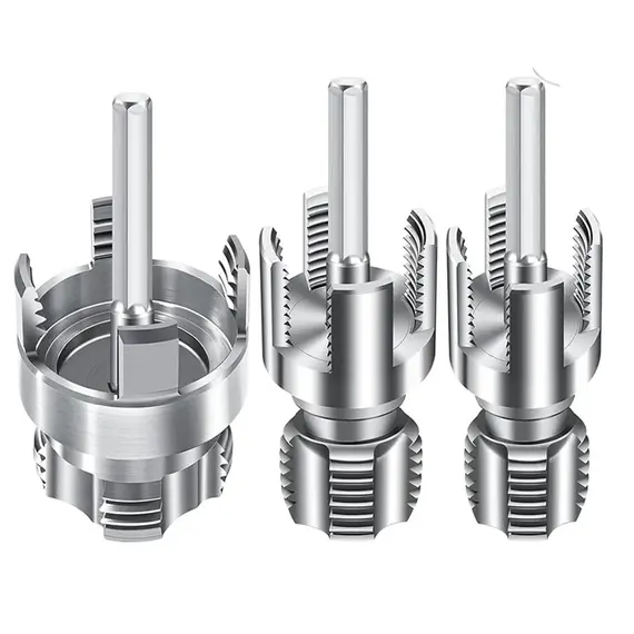 1/3PCS Internal and External Pipe Threading Tool Set, 1/2inch, 3/4inch, 1inch PVC Pipe Threading Kit