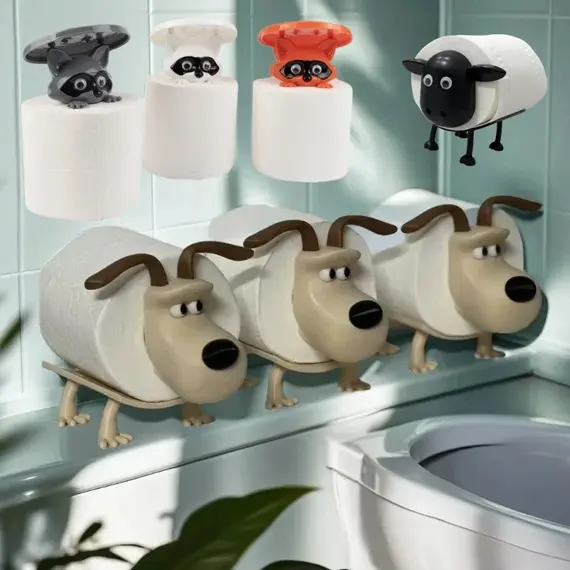 Fun Dog Raccoon Sheep Toilet Paper Holder Home Decor Bathroom Accessory Storage For Toilets Bathrooms Kitchens Living Rooms