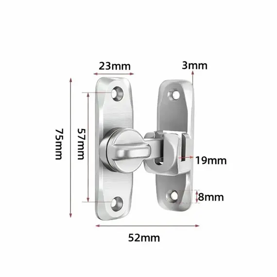 5 Colors 90/180 Degree Flip Door Lock Anti-theft Lock Doors Bolts Home Security Sliding Door Latch Small Gate Latches Hardware