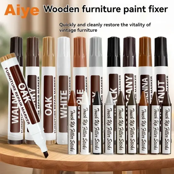 Furniture Repair Pen Markers Remover Wood Scratches Restore Kit Scratch Filler Paint Wooden Cabinet Floors Tables Repair Tool
