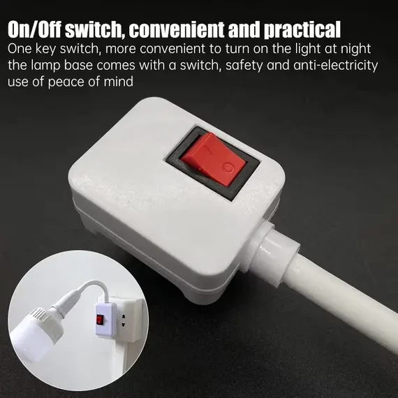 Direct Plug-in Rotary Lamp Head E27 Socket Lamp Bulb Holder with Switch EU Plug Lamp Holder LED Table Lamp Led Base Lamp Base