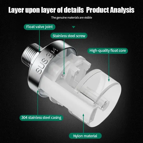 Stainless Steel 304 Float Ball Valve 1/2" 3/4" Automatic Water Level Control Shut-Off Valve OEM Vertical for Water Tank Tower