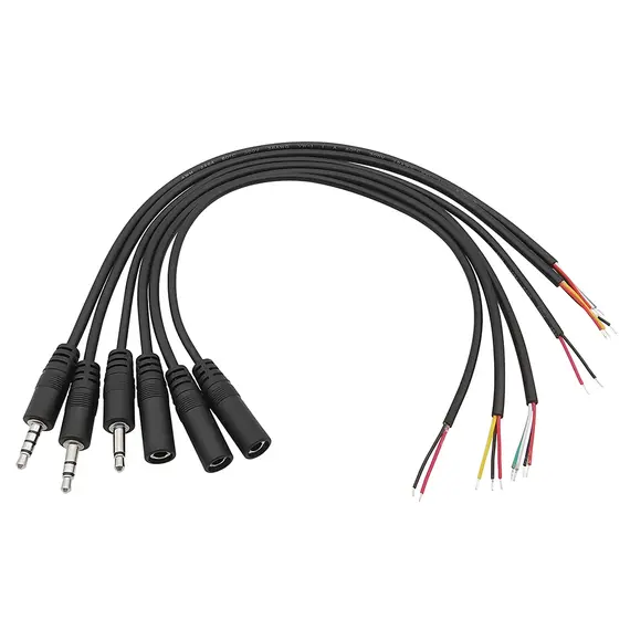 1/5Pcs 2.5mm 3.5mm Mono Stereo Audio Cable Male Female Plug Jack Connector 2/3/4Pin Extension Wire DIY Earphone Mic Repair Cable