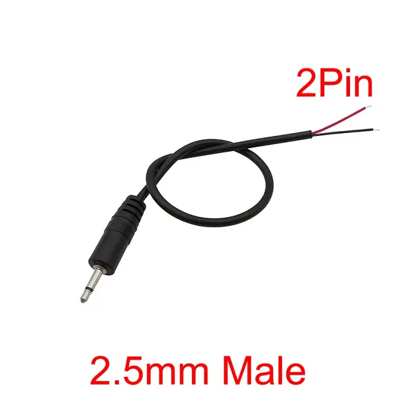 1/5Pcs 2.5mm 3.5mm Mono Stereo Audio Cable Male Female Plug Jack Connector 2/3/4Pin Extension Wire DIY Earphone Mic Repair Cable