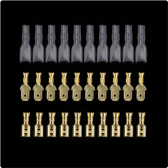 Wire Crimp Terminals Set 2.8/4.8/6.3mm Male Female Wire Spade Connectors with Insulated Sleeve Electrical Conector Box