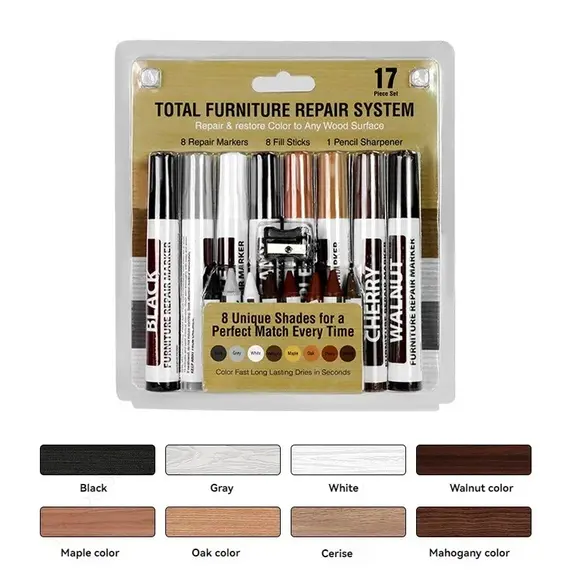Furniture Repair Pen Markers Remover Wood Scratches Restore Kit Scratch Filler Paint Wooden Cabinet Floors Tables Repair Tool