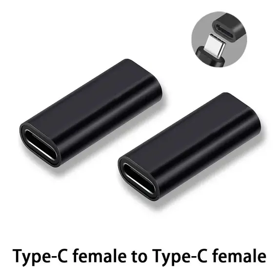 USB C Female to Female Adapter USB C 3.1 Coupler for Connecting Two Type C Cable, for Phone Tablet and Extension Connecto