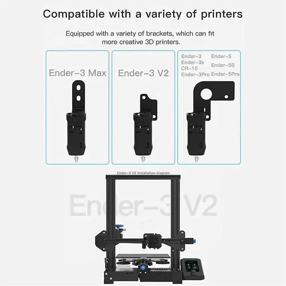 CREALITY CR Touch Sensor 3D Printer Parts 32bit Auto Leveling Kit Bracket Plate for Ender-3/Ender-3 V2/Ender-3 Pro/Ender 5/CR 10