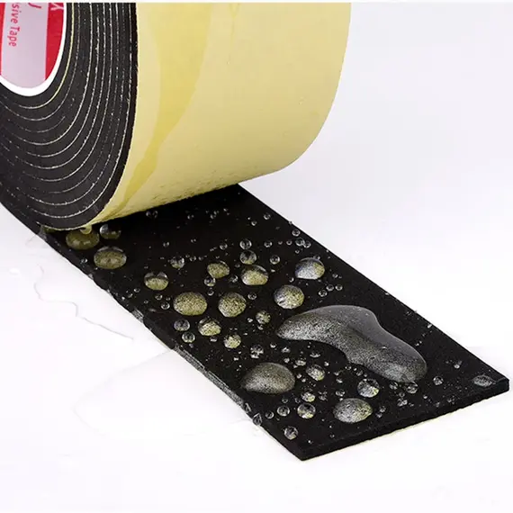 10M EVA black foam sponge rubber strip tape Strong adhesive Anti-collision Waterproof Window Door Seal Strip Weather Stripping