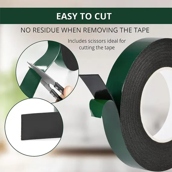 6-50cm Width Double Sided Foam Tape 10M Black PE Sponge Ultra-strong Self-adhesive Waterproof Heavy Duty Mounting Tape