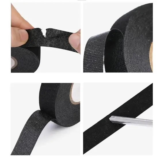 15 Meter Heat-resistant Flame Retardant Tape Coroplast Adhesive Cloth Tape For Car Cable Harness Wiring Loom Protection