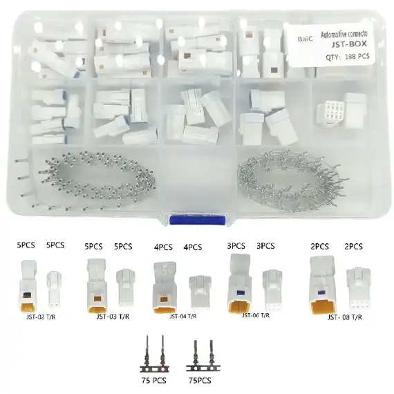 2P 3P 4P 6P 8P 0.6 MM Waterproof Wire Connector Plug Male And Female Socket With Cable JST JWPF Electrical Connectors