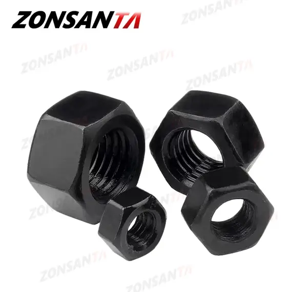 M2 M2.5 M3 M4 M5 M6 M8 M10 M12 M14 M16 M18 M20 M22 M24 M27 M30 M36 Hexagon Hex Nuts Grade 8.8 Black Carbon Steel Metric Hex Nuts