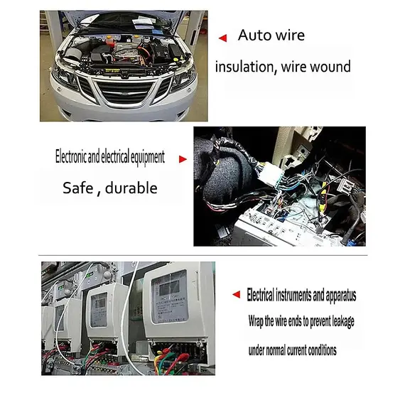 15 Meter Heat-resistant Flame Retardant Tape Coroplast Adhesive Cloth Tape For Car Cable Harness Wiring Loom Protection