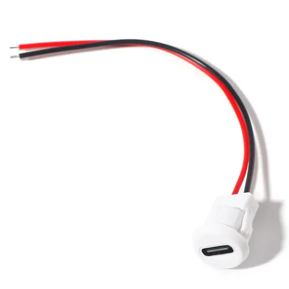 1-10pcs Type-C Female 2 Pin USB Type C Connector Female Socket Waterproof Jack Fast Charging Port 3A USB-C Charger Plug Socket