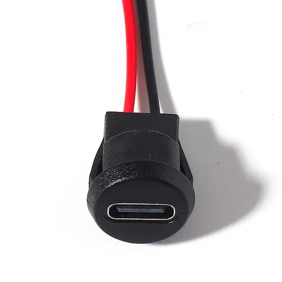 1-10pcs Type-C Female 2 Pin USB Type C Connector Female Socket Waterproof Jack Fast Charging Port 3A USB-C Charger Plug Socket