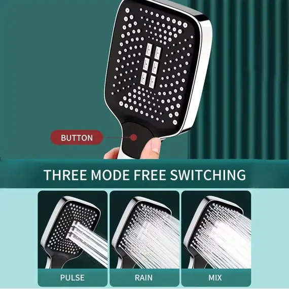 New Large Size High Pressure Overhead Rain Shower Head Large Flow Booster Rain Shower Head 360° Rotation Water Saving