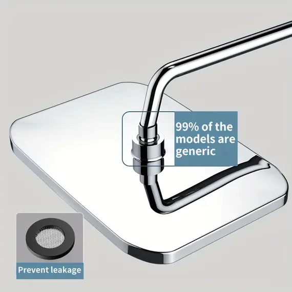 New Large Size High Pressure Overhead Rain Shower Head Large Flow Booster Rain Shower Head 360° Rotation Water Saving