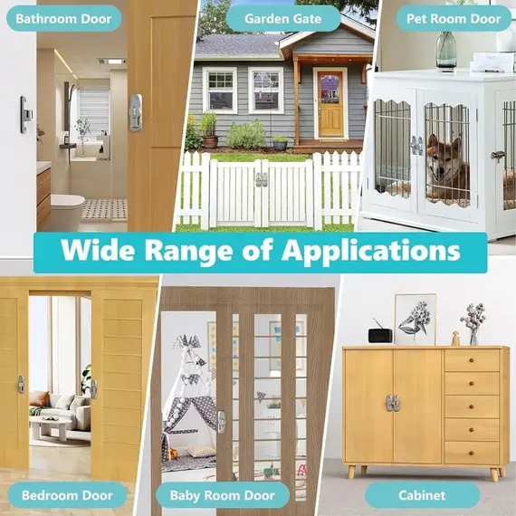 90/180 Degree Barn Door Locks,Sliding Door Window Latch,Door Bolt Lock,Anti-theft Buckle,Baby Safety Latches,Flip Gate Hardware