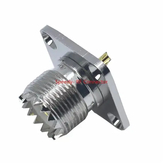 2PCS UHF SL16 SO239 SO-239 Female Jack Socket Chassis Panel Mount Connector 2Hole 4hole Flange Coax Adapter Fast Delivery