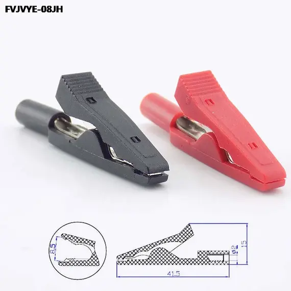 10A 20A 30A 50A Alligator Clip Crocodile Adapter 2MM 4MM Banana Plug Probe Clip for Multimeter Pen Test Lead Cable Insulated