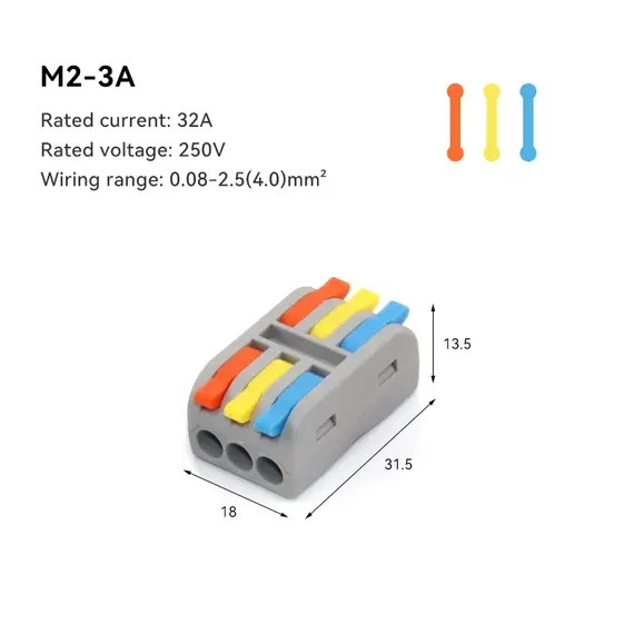 1/5/10 PCS Mini Fast Wiring Cable Connectors Universal Compact Splitter Electrical Conductors Push-in Home Terminal Block