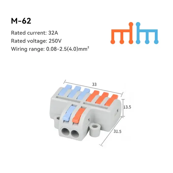 1/5/10 PCS Mini Fast Wiring Cable Connectors Universal Compact Splitter Electrical Conductors Push-in Home Terminal Block