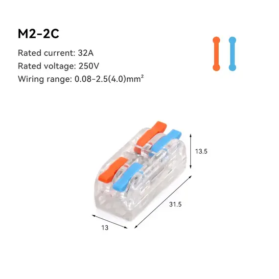 1/5/10 PCS Mini Fast Wiring Cable Connectors Universal Compact Splitter Electrical Conductors Push-in Home Terminal Block