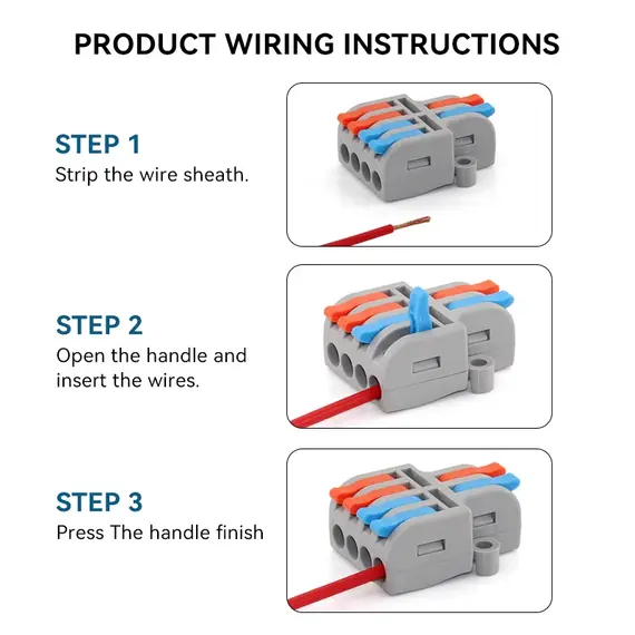 1/5/10 PCS Mini Fast Wiring Cable Connectors Universal Compact Splitter Electrical Conductors Push-in Home Terminal Block