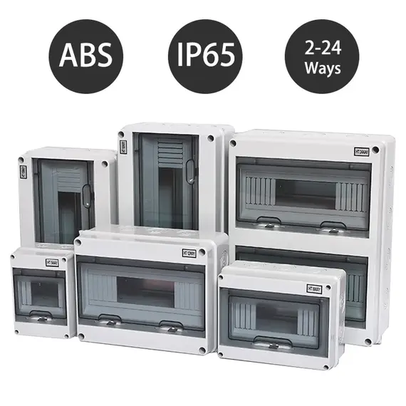 HT Series Junction Box 2/3/5/8/12/15/18/24 WAY PC Plastic Outdoor Electrical IP65 Waterproof Distribution Box Switch Box