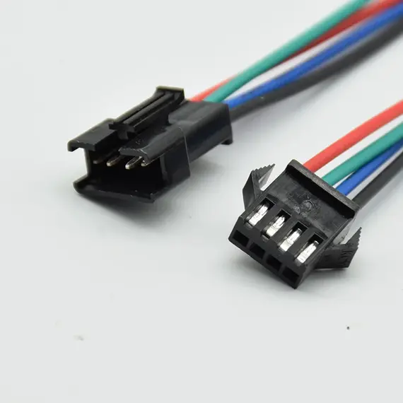 5pairs/10pcs 2pin 3pin 4pin  JST LED  Connectors 15cm Long Male and Female Connector for 3528 5050 WS2811 WS2812 LED Strip Tape