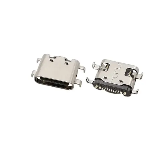 10Pcs USB Connector Type C Female Charging Port Jack 2/6/16 Pin Type-C Socket PCB Soldering SMD SMT DIY Repair Type C Adapter