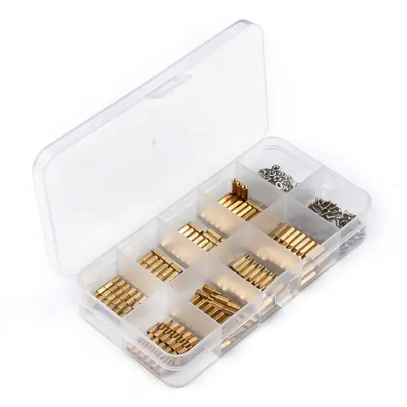 300Pcs M2/M3 Hex Head Copper Pillar Brass Standoff Spacer Screws Threaded Pillar Male/Female PCB Circuit Board Stand Off Kit