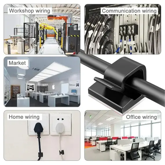Car Cable Clamp Accessories Guiding Line Self-adhesive Line Management Clips Wiring Wire Arrangement Electrical Equipment WINDER
