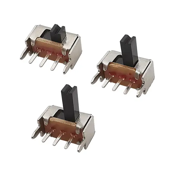 20/50/100 SK12D07VG SK12D07 Toggle Switch 3PIN PCB 1P2T Slide Switch Handle Miniature Slide Switch Side Knob High 2/3/4/5/6/7mm