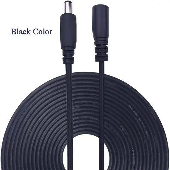 DC 12V Extension Power Cable Male To Female 2.1mm*5.5mm Connector Wire 0.5m 1m 2m 3m 5m 10m White Black Power Cord For LED CCTV