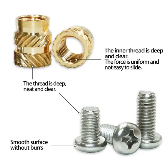 Heat Set Insert Soldering Iron Tip Head M2 M3 M4 Hot Melt Insets Nut Brass Screw Embedded Thread Insertion Kit Plastic 3d Print