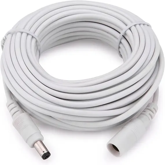 DC 12V Extension Power Cable Male To Female 2.1mm*5.5mm Connector Wire 0.5m 1m 2m 3m 5m 10m White Black Power Cord For LED CCTV