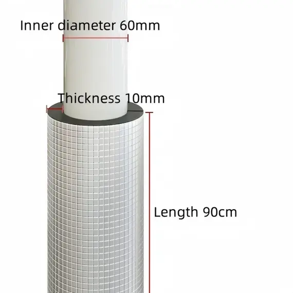 Self-adhesive Open-style Foam Pipe Insulation Sleeve Aluminum Foil Water Pipe Air Conditioning Insulation Inner Diameter 16-60mm